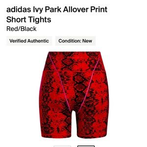 IVY PARK RED/BLACK SHORTS SM